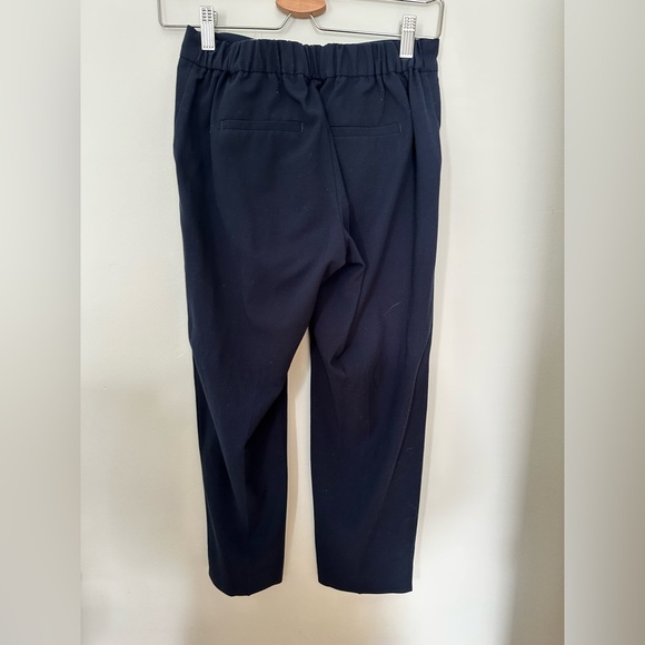 Pull on cropped navy work pants - Picture 1 of 2